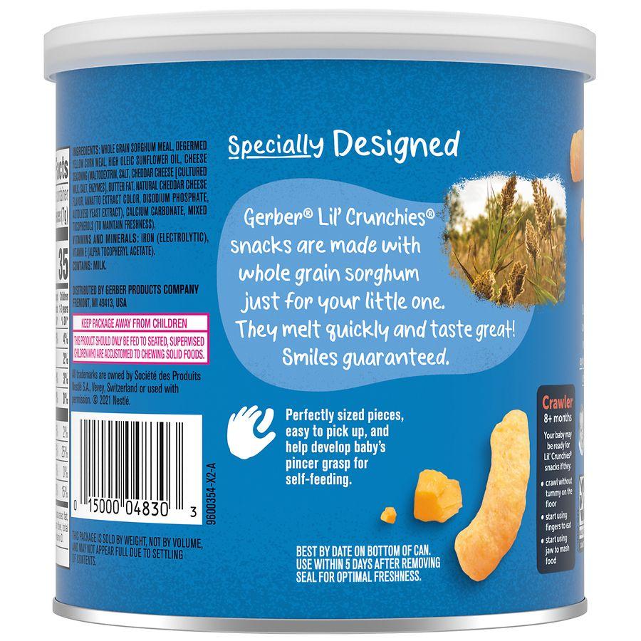 Gerber Snacks for Baby Lil Crunchies Baked Corn Mild Cheddar
