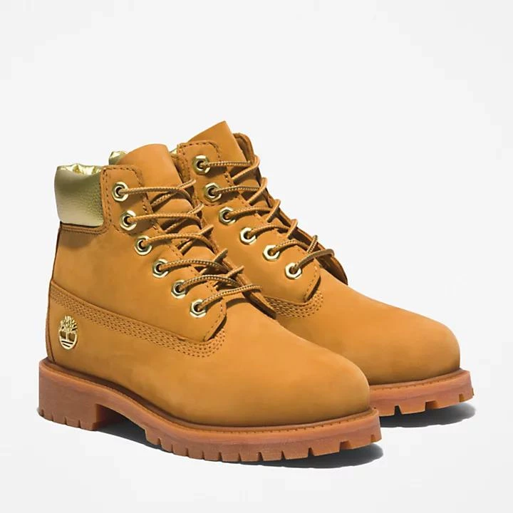 Timberland Timberland® Premium 6 Inch Boot for Youth in Yellow/Gold 4
