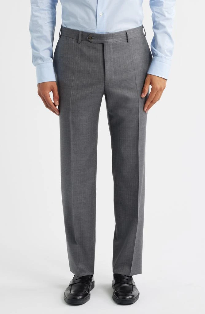 Canali Sienna Regular Fit Grey Pinstripe Wool Suit 6