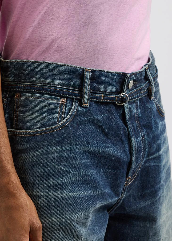 Acne Studios Roland belted denim shorts 5