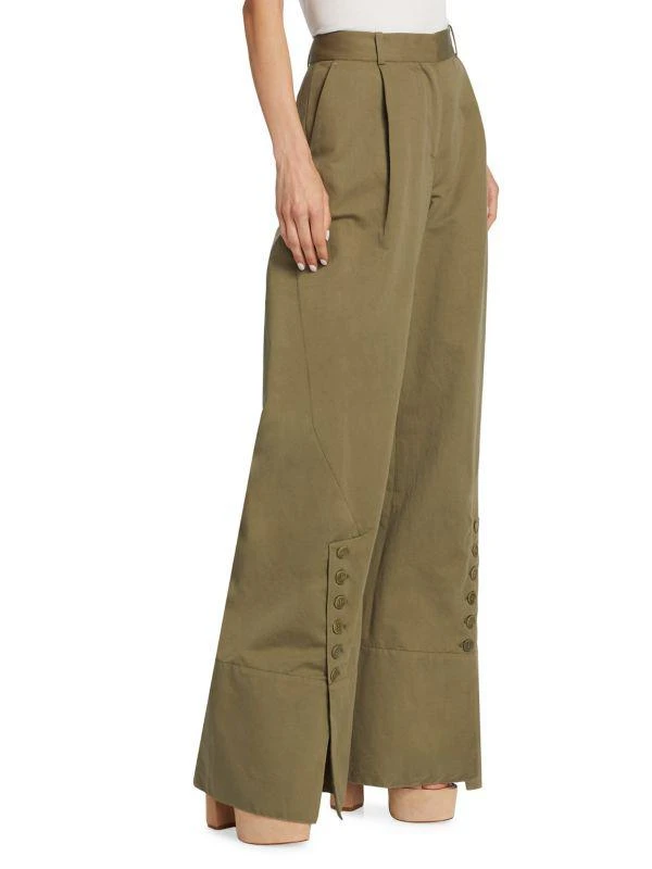 Altuzarra Hency Wide-Leg Button-Cuff Pants 3