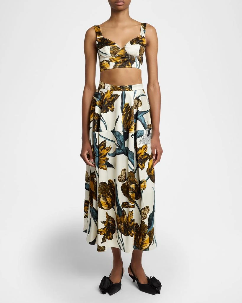 Erdem Floral-Print Duchesse Bra Top 2