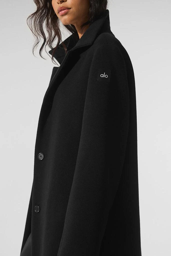 Alo Wool Metro Long Coat - Black 5