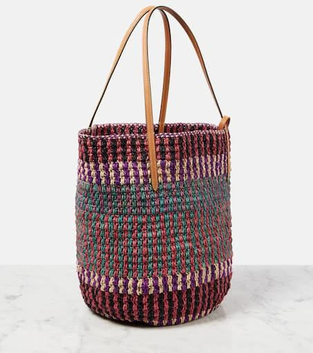 Valentino VLogo Signature Large straw tote bag 4
