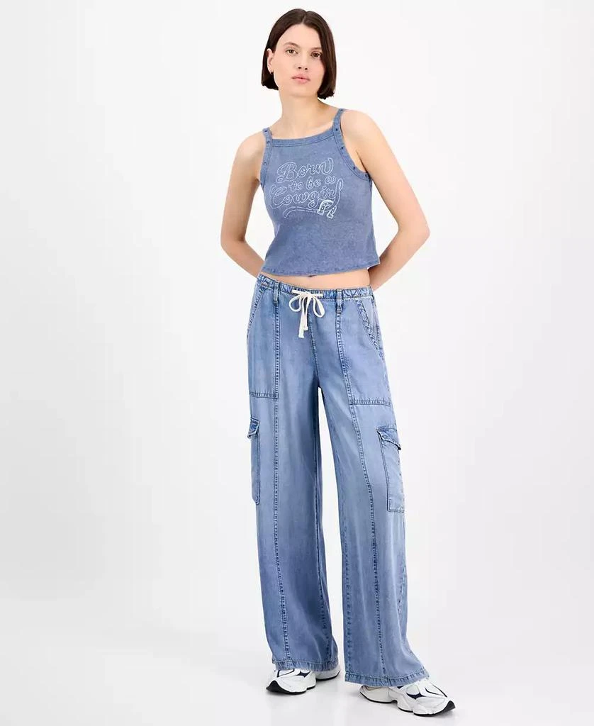 Celebrity Pink Juniors' Pull-On Cargo Jeans 5