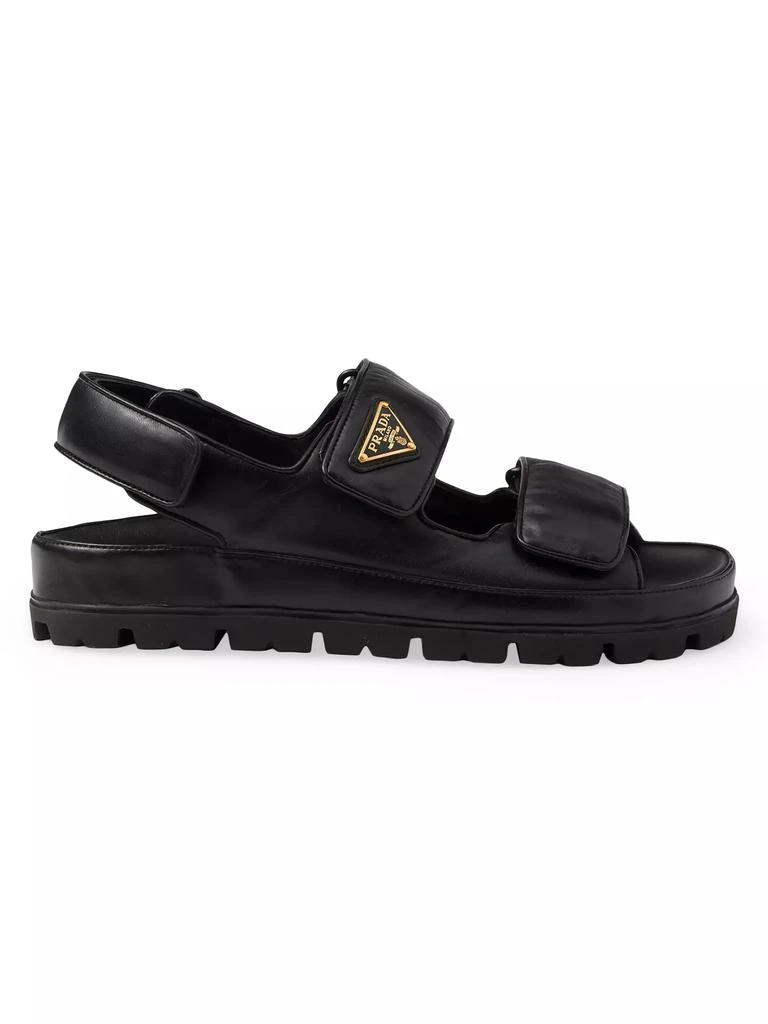 Prada Flat Nappa Leather Sandals 1