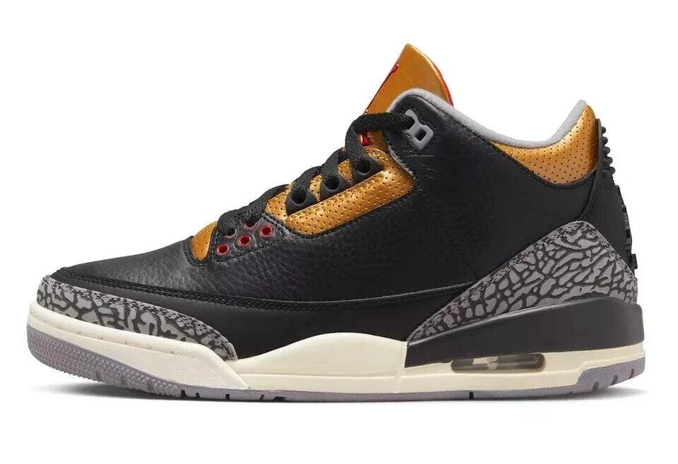 Jordan Air  3 CK9246-067 Sneaker Women's US 5 Black Gold Lifestyle Shoes GBNC286