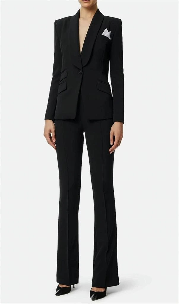ELISABETTA FRANCHI Single-Breasted Crêpe Suit With Shawl Collar 3