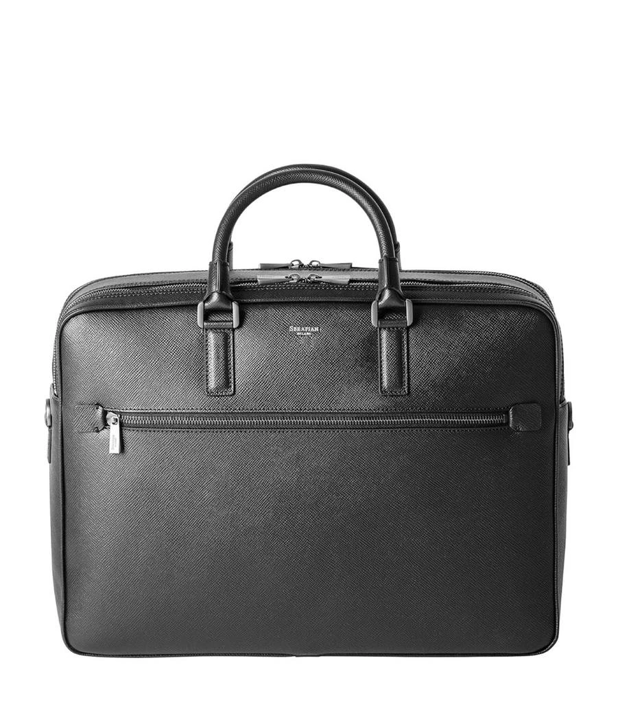 Serapian Leather Double Gusset Briefcase 1
