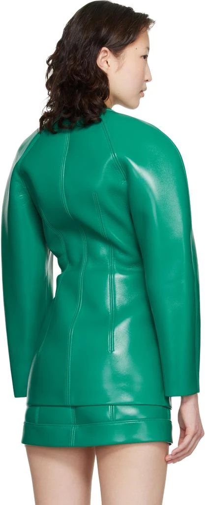KNWLS Green Neo Leather Coat 3