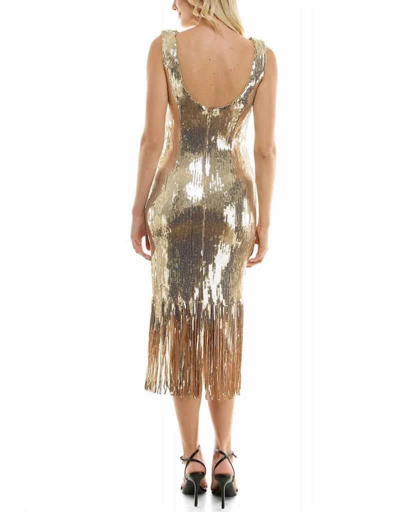 green emerald velvet dress Women Size 6 Nicole Miller Collection Gold Pleats Dress – VIDA STYLE SHOP main image 0