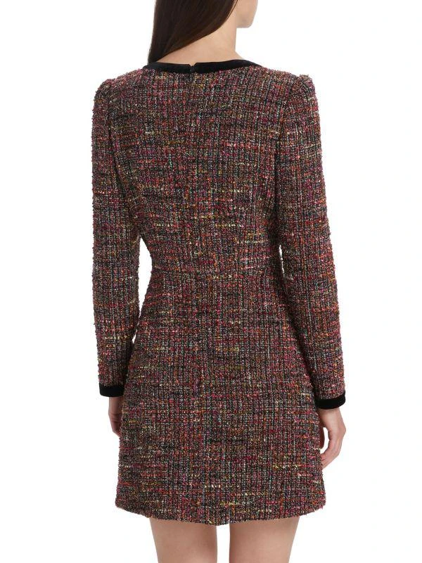 Saloni Camille Bows Tweed Minidress 2