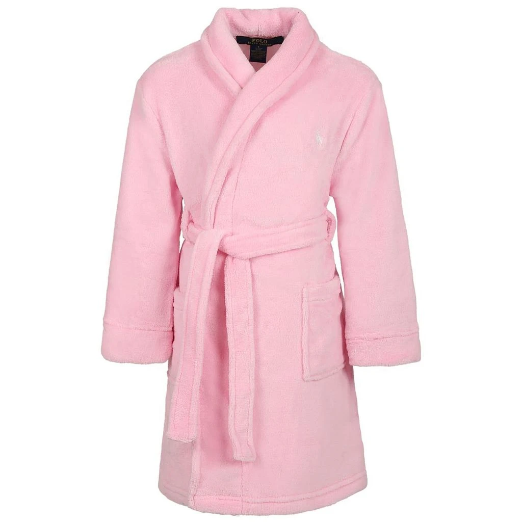 Ralph Lauren Pink Bathrobe For Girl With Logo 1