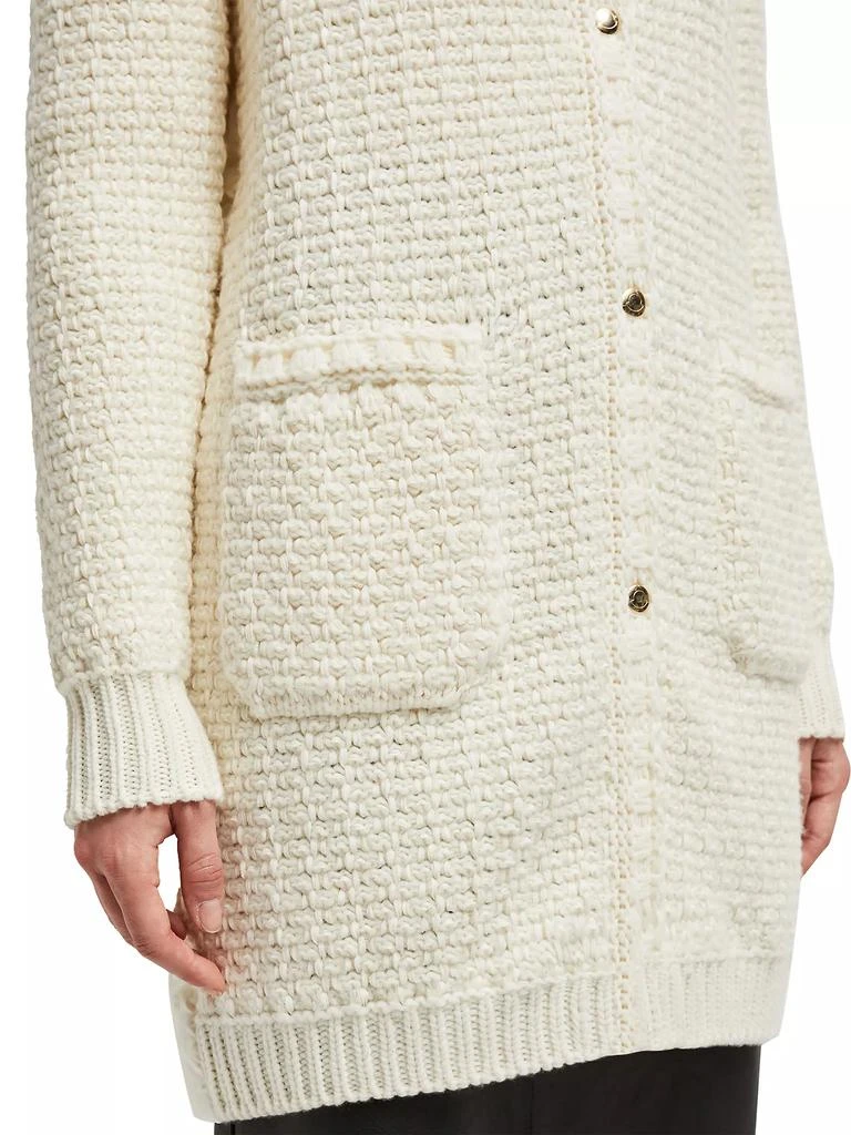 Moncler Lurex Wool Blended Long Cardigan 5