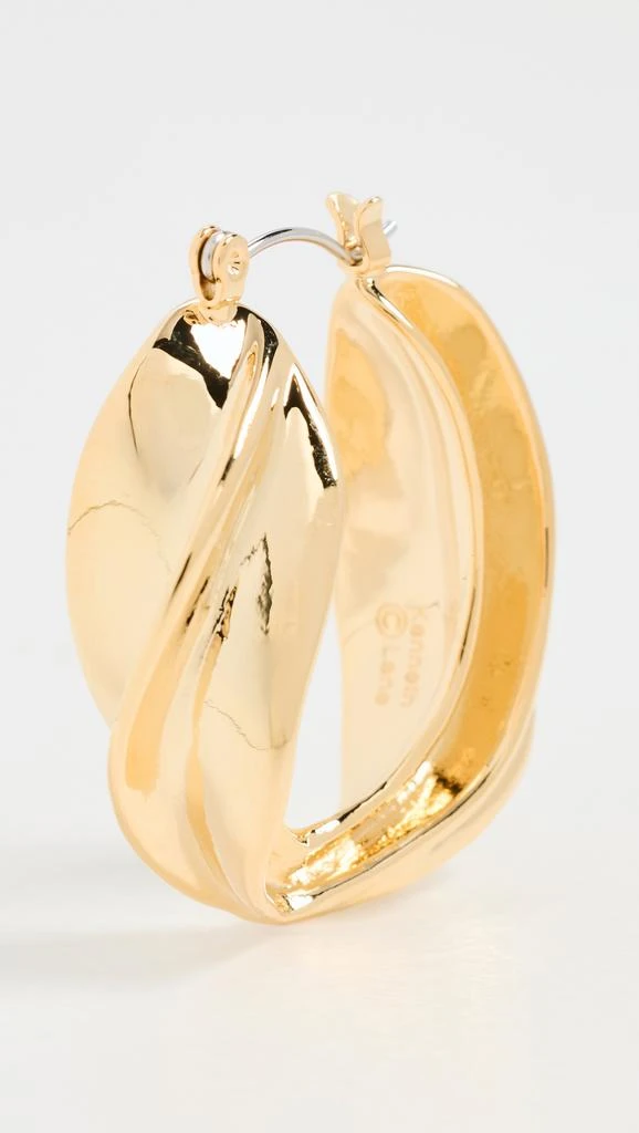 Kenneth Jay Lane Abstract Gold Hoops 3