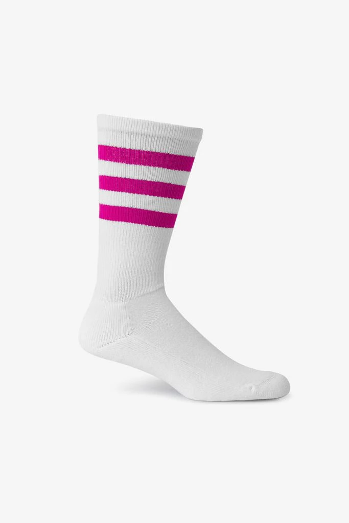 Los Angeles Apparel CALFSOCK - Unisex 3-Stripe Calf Sock 11