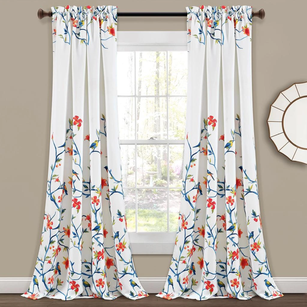 Lush Decor Neela Birds Light Filtering Window Curtain Panel Set 1
