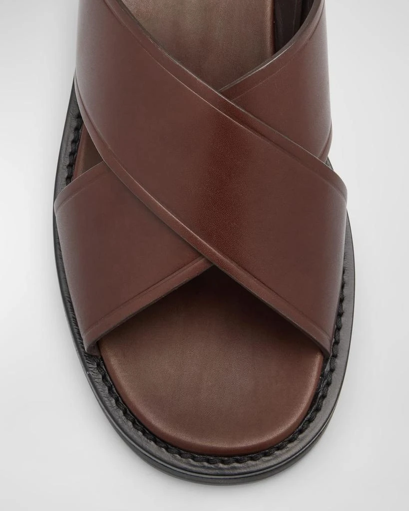 Prada Leather Crisscross Slingback Sandals 7
