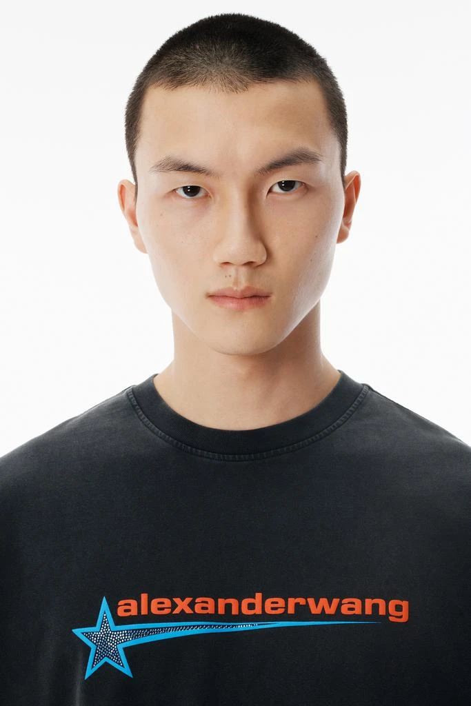 Alexander Wang Unisex Washed Black Star Graphic Tee 3