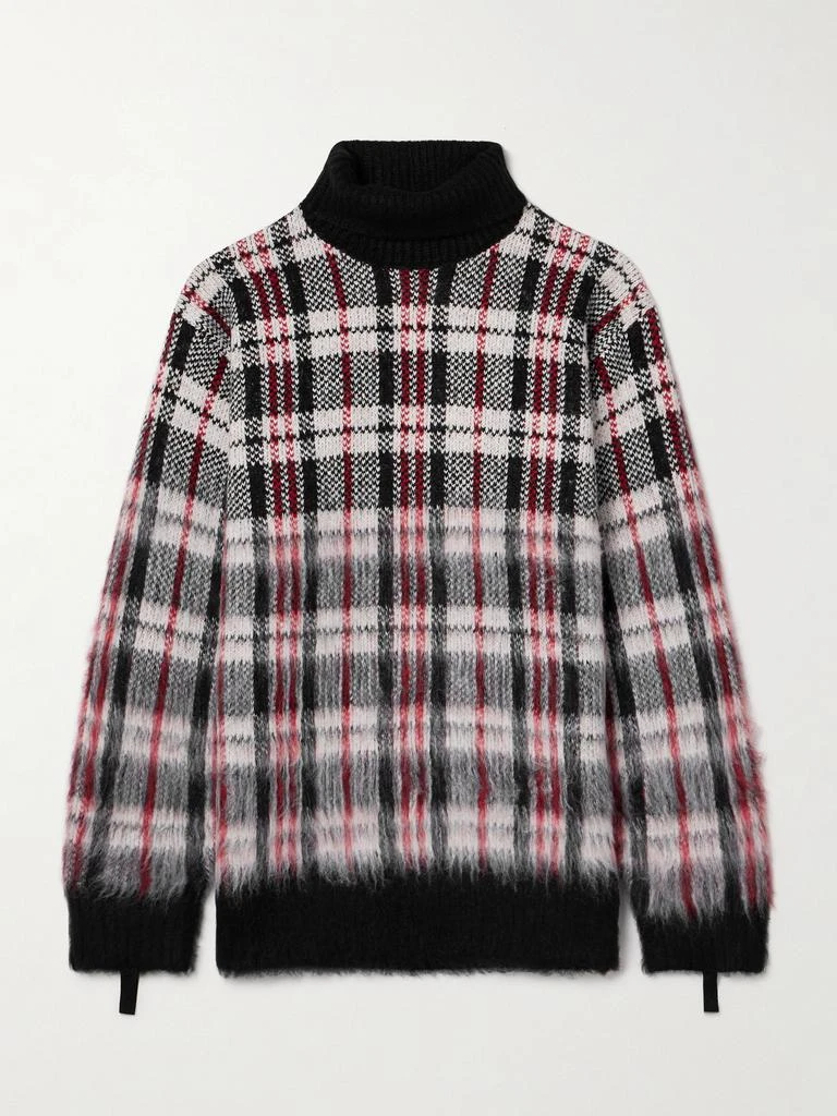 Helmut Lang 格纹拉绒针织高领毛衣 1