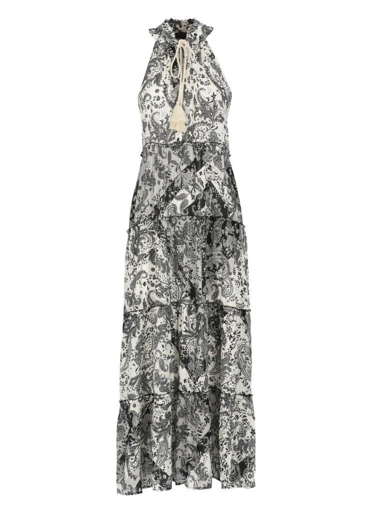 MISS BIKINI Sleeveless Ivory Viscose Maxi Dress With V-Neck