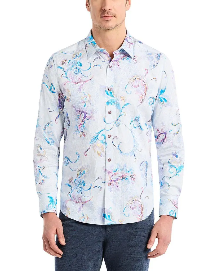 Robert Graham Men's Tilden Long Sleeve Button Down Shirt L Robert Graham Men's Tilden Long Sleeve Button Down Shirt L