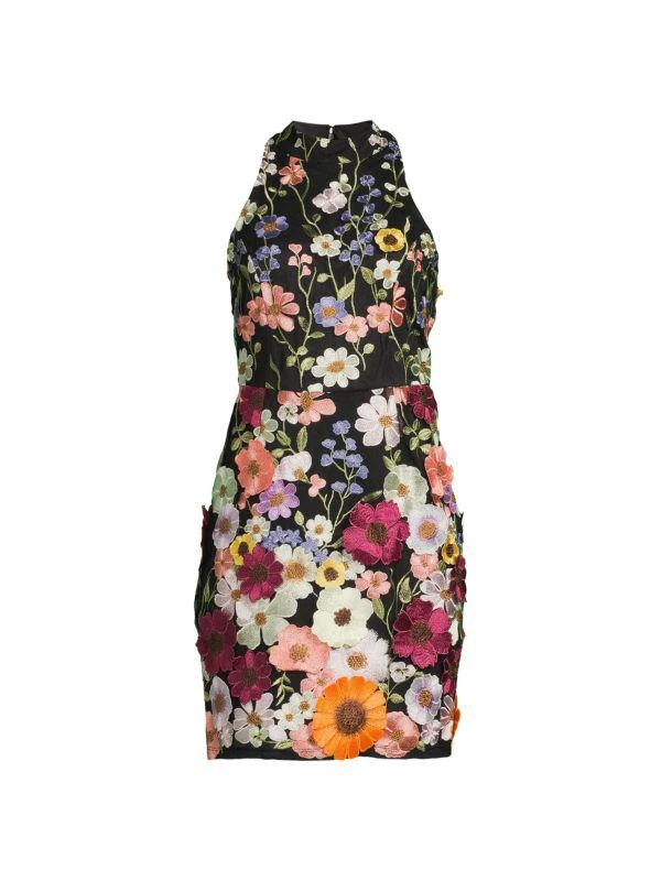 Bebe Floral Embroidered Sheath Dress 3