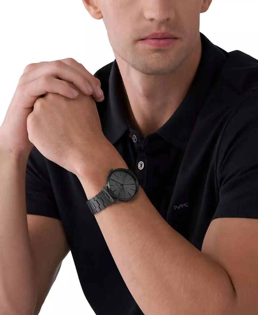 Michael Kors Men's Blake Three-Hand Date Black Stainless Steel Watch 42mm 3