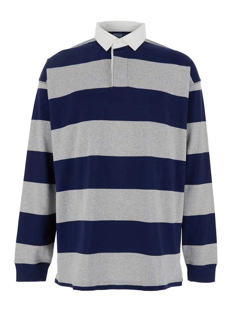 Ralph Lauren "Big Fit" Multicolor Polo Shirt With Classic Collar And All-Over Striped Motif In Cotton Man 1