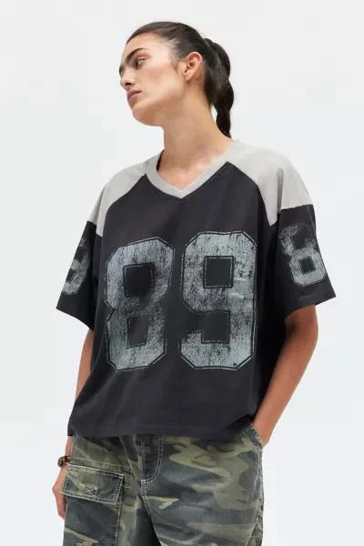Urban Outfitters 89 V-Neck Boxy Graphic Tee 1
