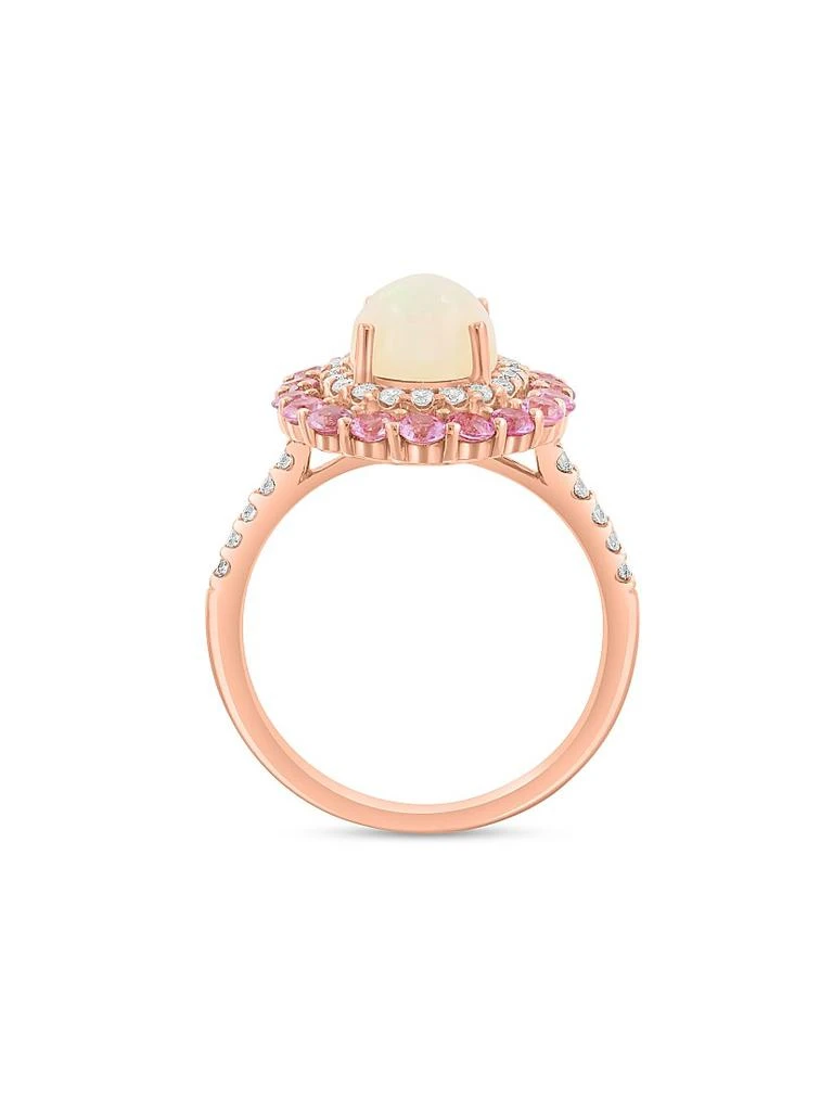 Saks Fifth Avenue Collection 14K Rose Gold Ethiopian Opal, 0.32 TCW Diamond
Sapphire Halo Ring 4