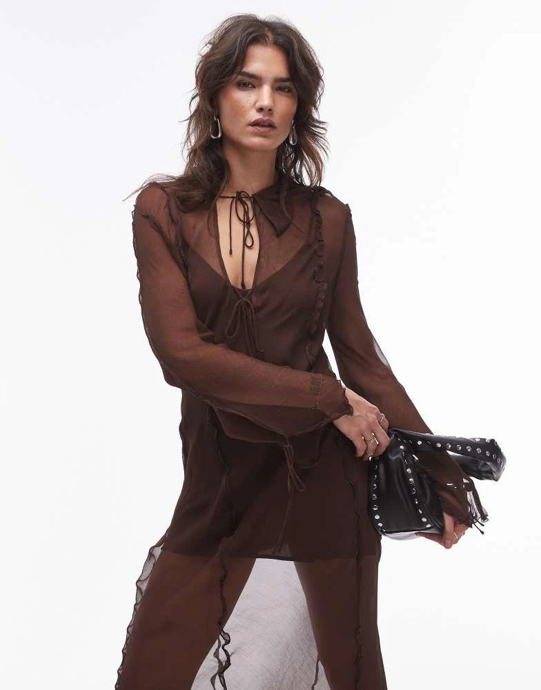 metal chain dress Jessica Bara Kenny Metal Chain Mini Dress