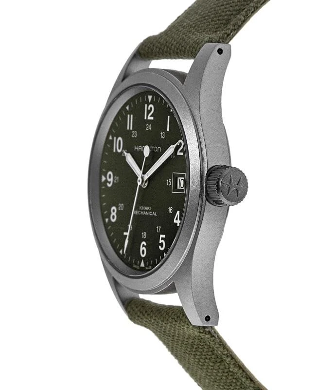 Hamilton Hamilton Khaki Field Mechanical Green Dial Fabric Strap Men's Watch H69439363 3
