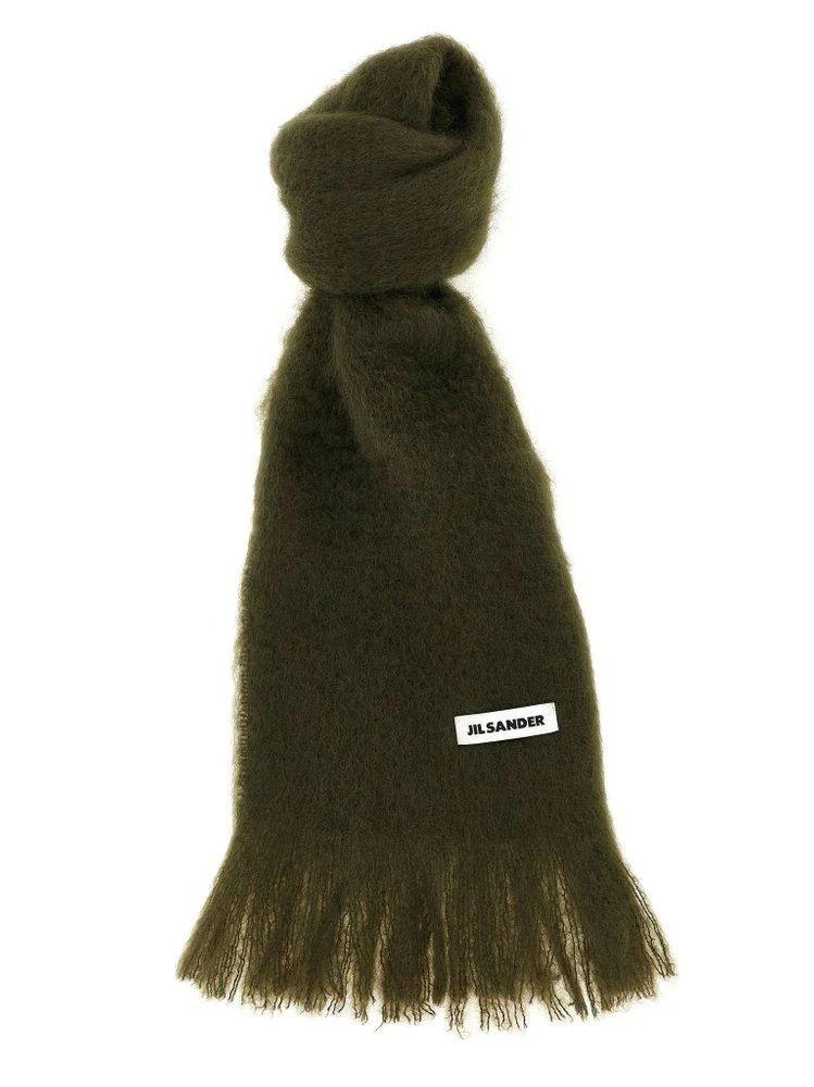 Jil Sander Jil Sander Logo Patch Mohair Scarf