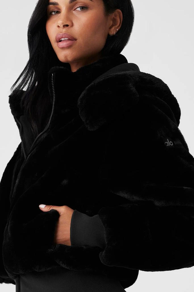 Alo Faux Fur Foxy Jacket - Black 4