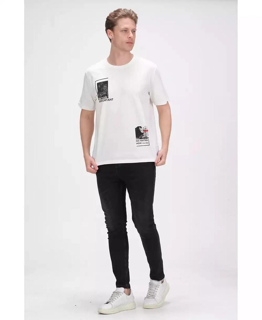 RON TOMSON Men's Modern Print Fitted Important T-shirt 6