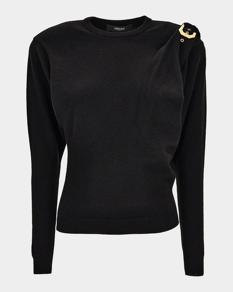 Versace Wool Knit Buckle Sweater 1