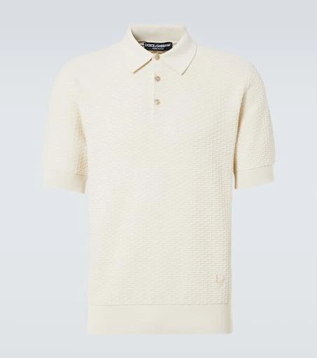 Dolce 
Gabbana DG knitted cotton polo shirt 1