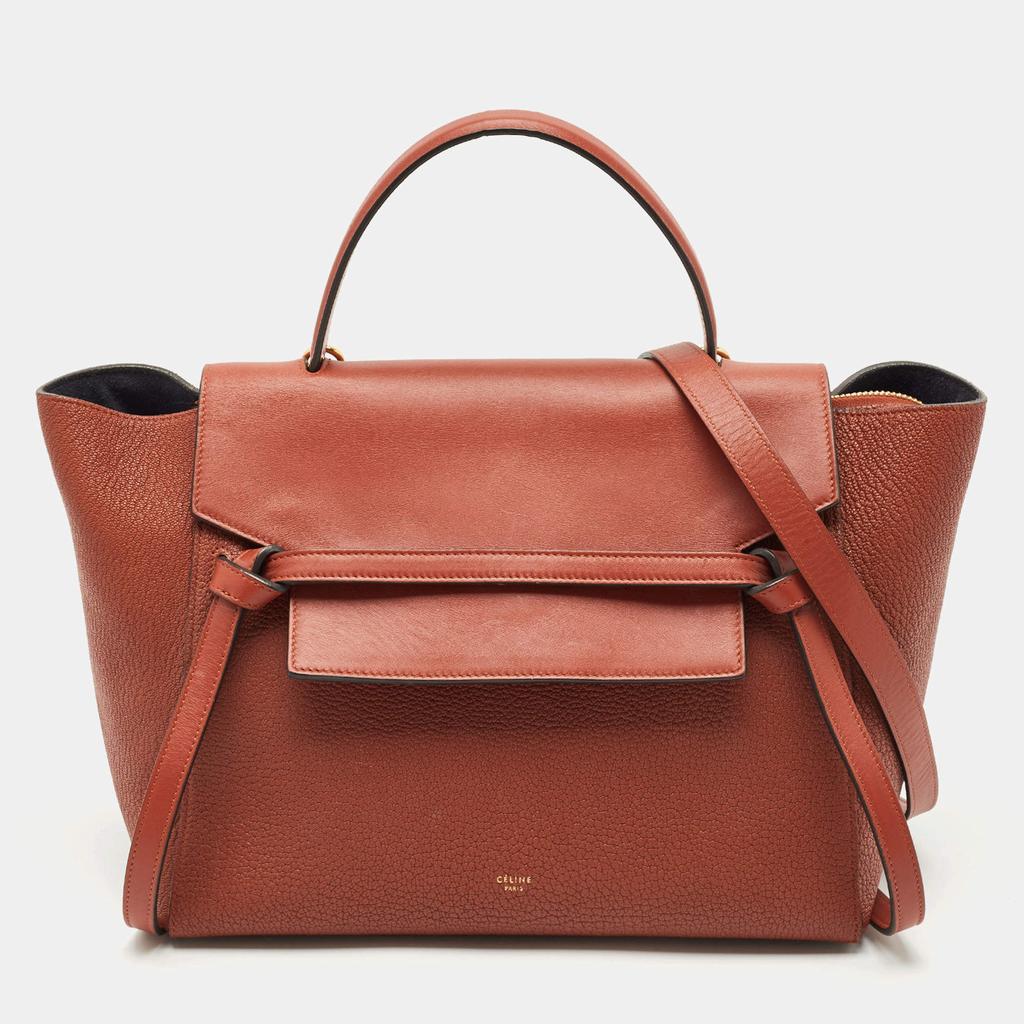 Celine Celine Brown Leather Mini Belt Top Handle Bag