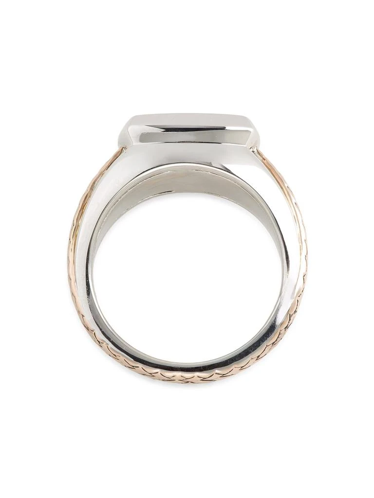 Effy Two-Tone 14K Rose Goldplated Sterling Silver Signet Ring 3