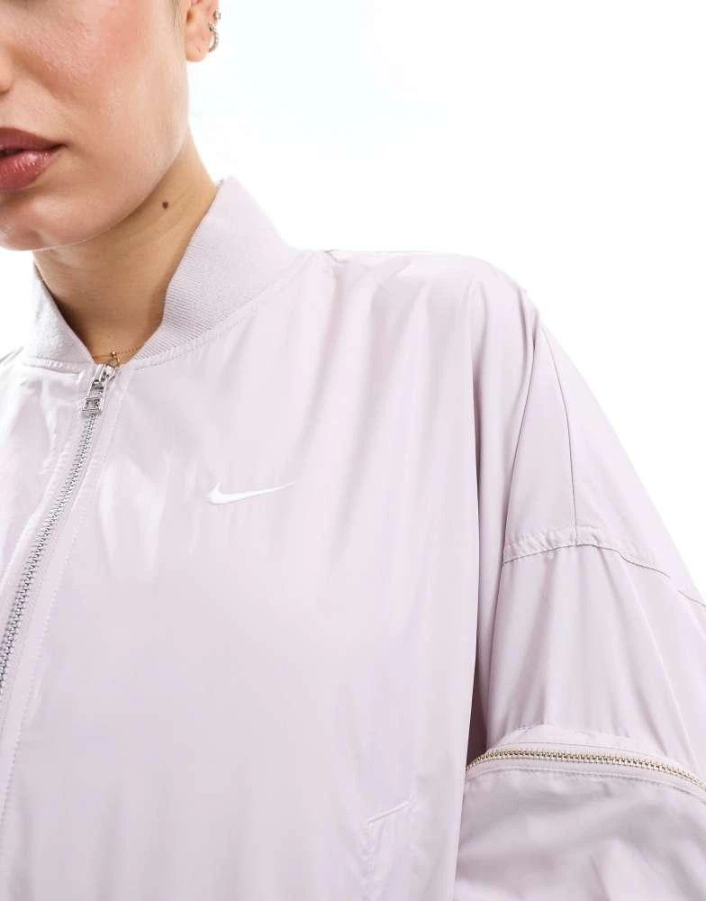 NIKE Nike essenitals oversized bomber jacket in light pink 2