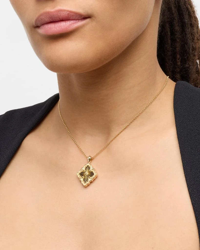 Buccellati Opera Tulle 18K Yellow Gold Pendant Necklace with Onyx, Large 2