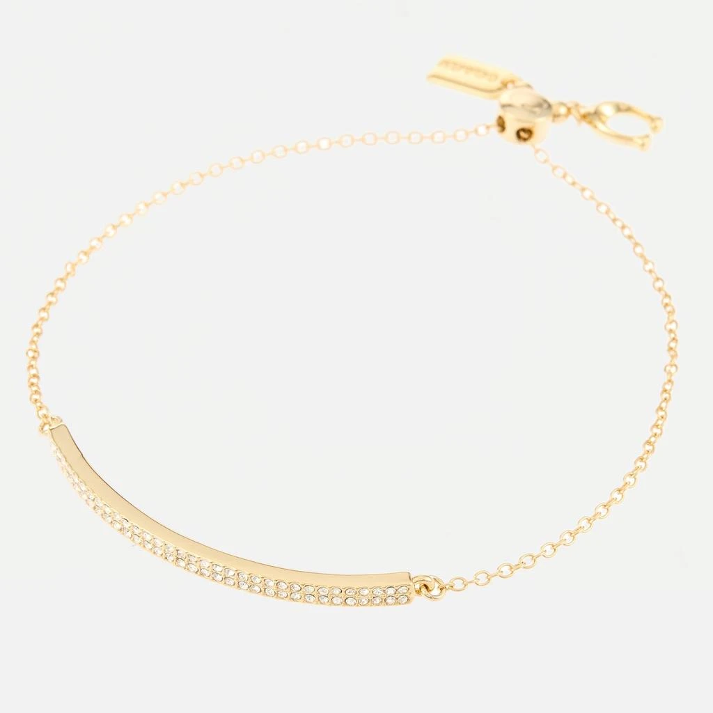 Coach Coach Gold-Plated Cubic Zirconia Slider Bracelet 2