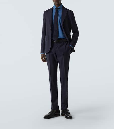Thom Sweeney Cotton chambray shirt