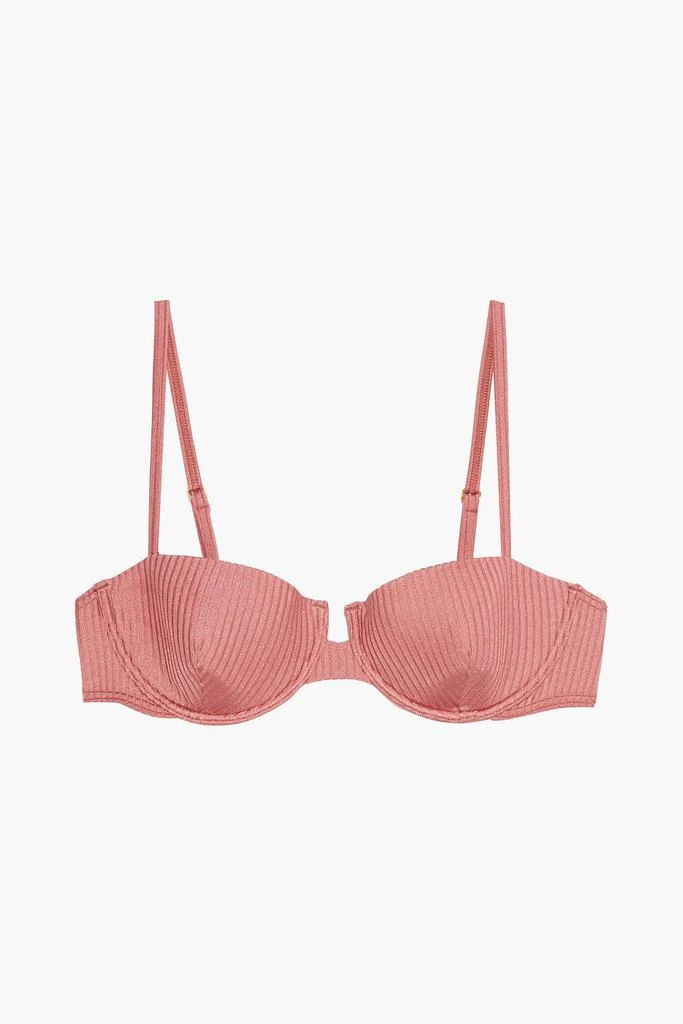 Onia Dalia ribbed underwired bikini top 1