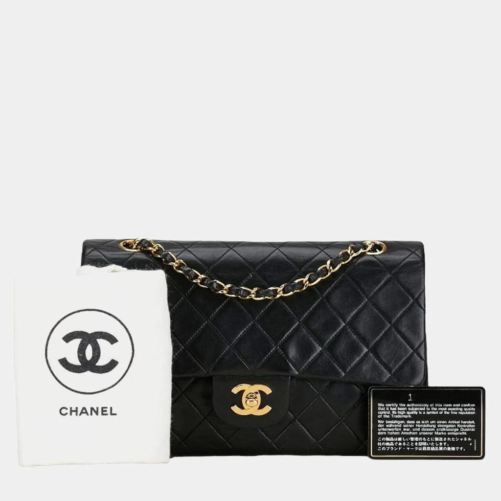 Chanel Chanel Black Leather Medium Classic Double Flap Shoulder Bag 9