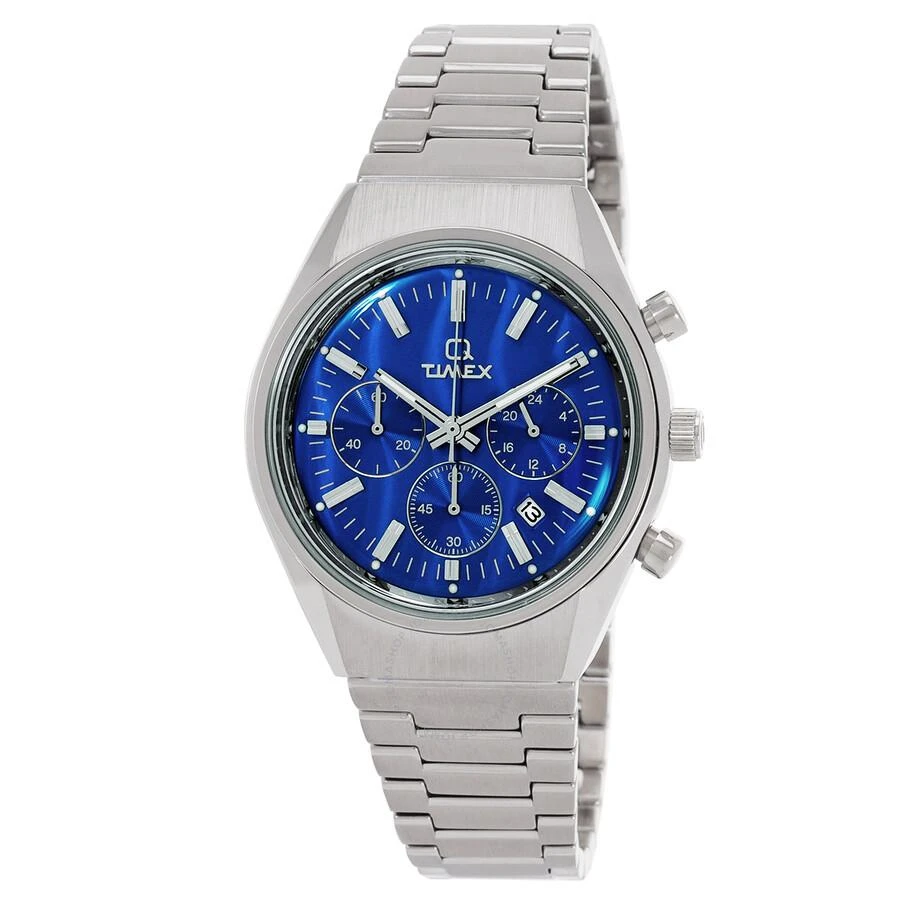 Timex Q Falcon Eye Chronograph Quartz Blue Dial Men's Watch TW2W33700 1