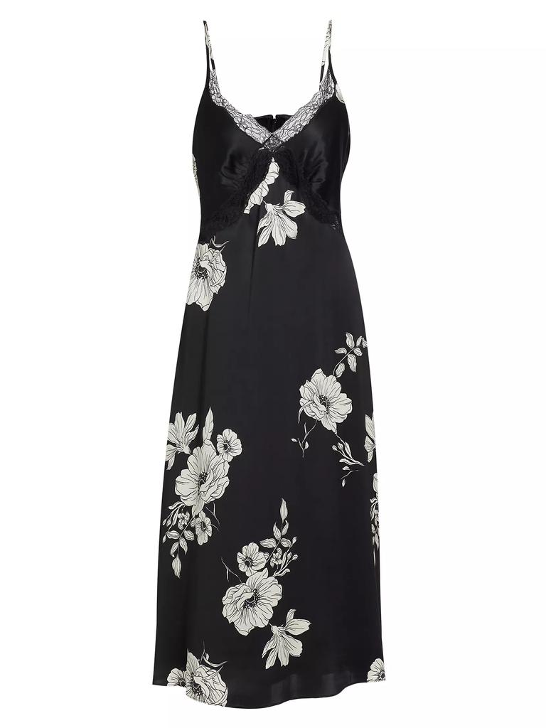 Cami NYC Marilyn Floral Silk Midi-Dress