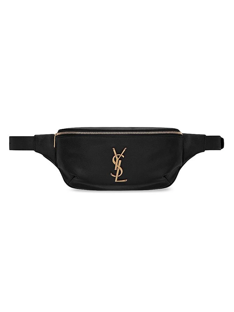 Yves Saint Laurent Cassandre Classic Belt Bag In Grain De Poudre Embossed Leather 1