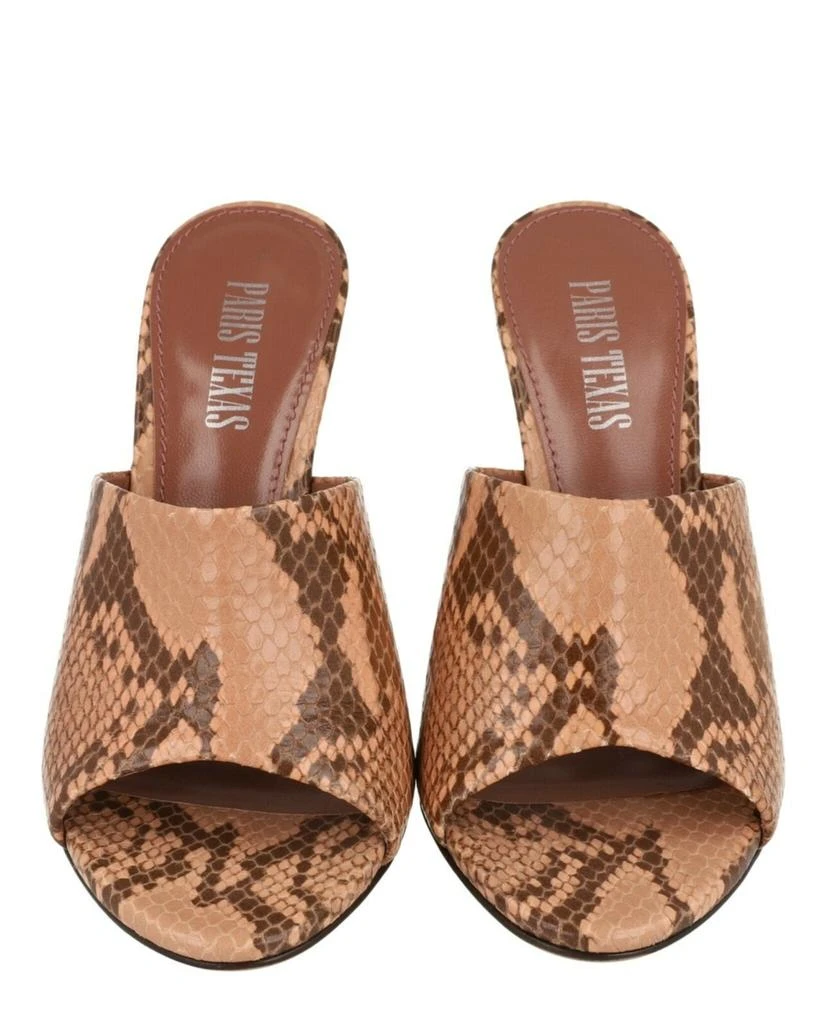 Paris Texas Nina Python Print Mules 5